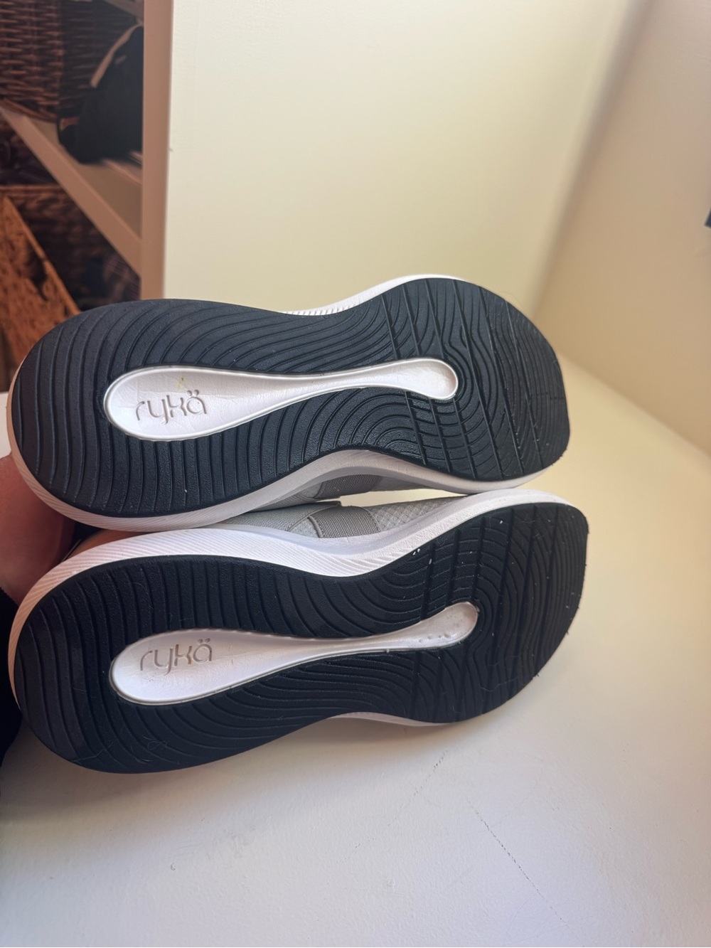 Ryka Light Gray Knit Slip-On Athletic Sneakers - Picture 5 of 5